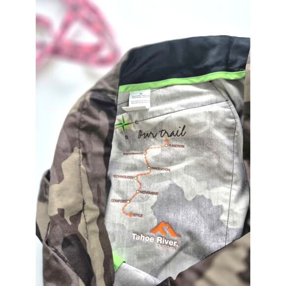 Tahoe River Outfitters Camo Pants Mens Sz 38 Convertible Shorts Green Brown Hunt - Picture 4 of 9